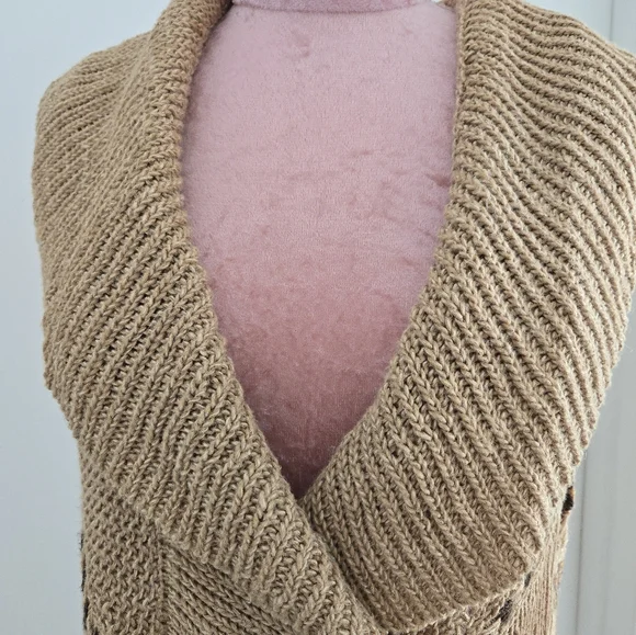 Designer Ralph Lauren Jute Viscose Vest Boho Lagenlook Size S - Picture 8 of 8